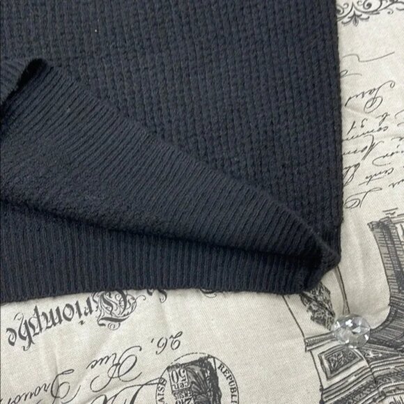 Abound Black Crew Neck Sweater with Chunky Knit - Picture 8 of 9